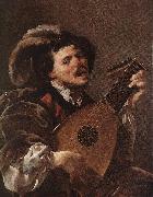 TERBRUGGHEN, Hendrick Lute Player awr oil on canvas